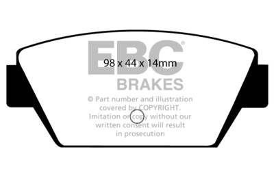 EBC Brakes - EBC Brakes DP4576R Yellowstuff Street & Track Brake Pads