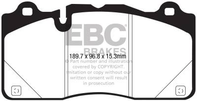 EBC Brakes - EBC Brakes DP43050R Yellowstuff Street & Track Brake Pads for Camaro CTS