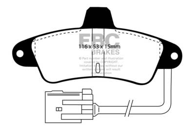 EBC Brakes - EBC Brakes DP4965R Yellowstuff Street & Track Brake Pads