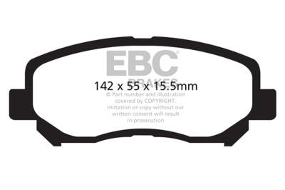 EBC Brakes - EBC Brakes DP42134R Yellowstuff Street & Track Brake Pads for 13-18 CX-5