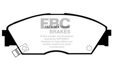 EBC Brakes - EBC Brakes DP4706R Yellowstuff Street & Track Brake Pads for CRX Prelude