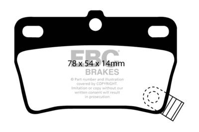 EBC Brakes - EBC Brakes DP61403 6000 Series Greenstuff Truck/SUV Brakes Disc Pads for RAV4