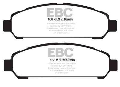 EBC Brakes - EBC Brakes DP61851 6000 Series Greenstuff Truck/SUV Brakes Disc Pads for Venza