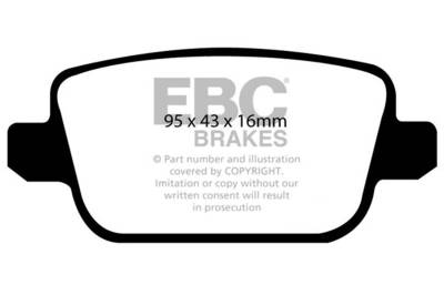 EBC Brakes - EBC Brakes DP61933 6000 Series Greenstuff Truck/SUV Brakes Disc Pads for LR2
