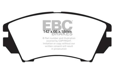 EBC Brakes - EBC Brakes DP62014 6000 Series Greenstuff Truck/SUV Brakes Disc Pads