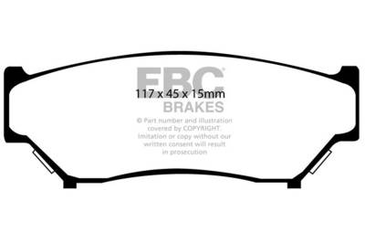 EBC Brakes - EBC Brakes DP6979 6000 Series Greenstuff Truck/SUV Brakes Disc Pads