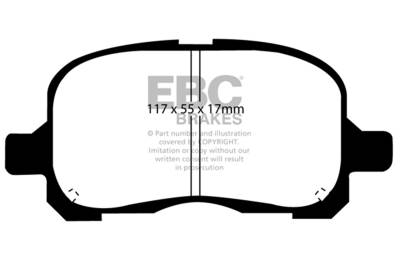 EBC Brakes - EBC Brakes S5KF1097 S5 Kits Yellowstuff & GD Rotors for 98-02 Corolla Prizm