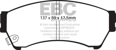 EBC Brakes - EBC Brakes UD1164 Ultimax Brake Pads for 06-13 6 Fusion Milan MKZ Zephyr