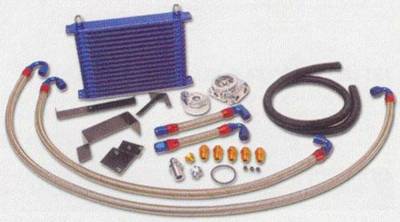 GReddy - GReddy 12024615 Oil Cooler Kit Core: 10 Row Filter: Remote Fitting: 3/4-16 UNF