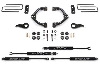 Fabtech - Fabtech K1181M Uniball UCA Lift System w/Shocks for Chevy/GMC 6.6 4WD
