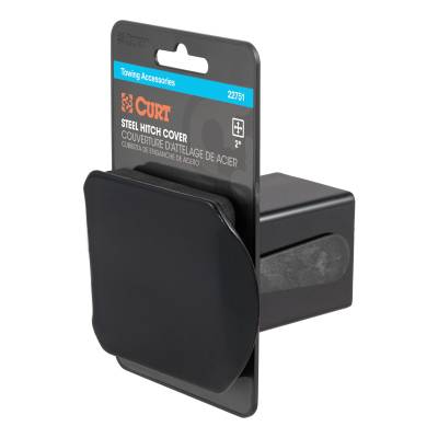 CURT - CURT 22751 2" Black Steel Hitch Tube Cover Packaged