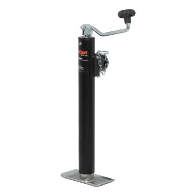 CURT - CURT 28322 Pipe-Mount Swivel Jack w/Top Handle 2000 lbs 15" Travel