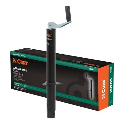 CURT - CURT 28203 A-Frame Jack w/Top Handle 2000 lbs 15" Travel Packaged