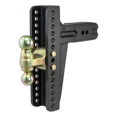 CURT - CURT 45928 Adjustable Channel Mount w/Dual Ball 3" Shank 21000 lbs 10-5/8" Drop