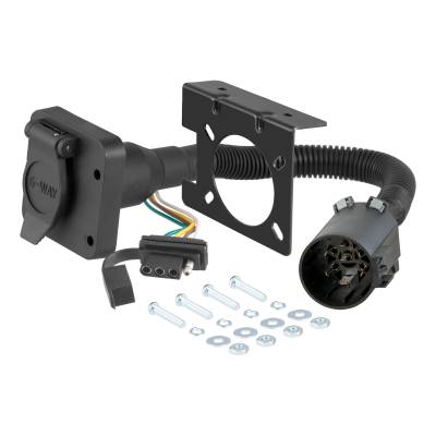 CURT - CURT 55664 4-Way Flat To 6-Way Round Wiring Adapter