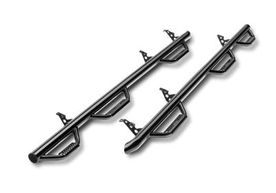 N-Fab - N-Fab C07100CC-6 Nerf Steps 2007-2013 Chevrolet Silverado 1500 Gloss Black