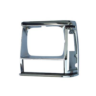 Omix - Omix 12419.11 LH Chrome Headlight Bezel for Jeep Cherokee XJ