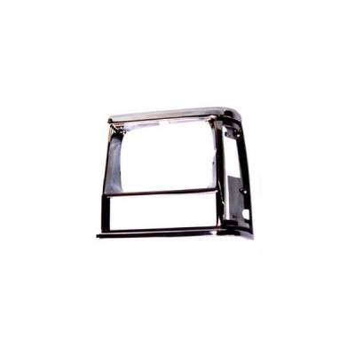Omix - Omix 12419.13 LH Chrome Black Headlight Bezel for 84-01 Jeep Cherokee XJ