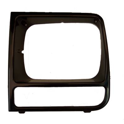 Omix - Omix 12419.17 LH Black Headlight Bezel for 97-01 Jeep Cherokee XJ