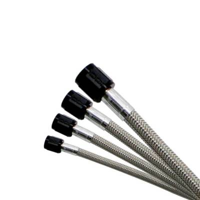 Nitrous Express - Nitrous Express 11240 -4AN 20' STAINLESS STEEL BRAIDED HOSE Black