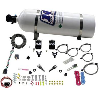 Nitrous Express - Nitrous Express 20716-15 Dual Nozzle System w/15lb Bottle for Nissan & Infiniti