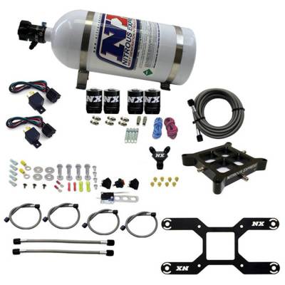 Nitrous Express - Nitrous Express 66042-10 Billet Crossbar Nitrous Plate System Dual-Stage Adj.