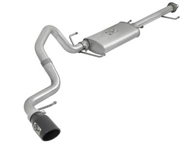 aFe Power - aFe 49-06039-B 2.5" Cat Back Aluminized Exhaust w/Blk Tip for 07-14 Cruiser 4.0L