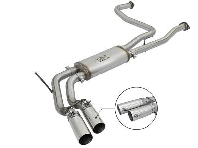 aFe Power - aFe 49-46124-P Rebel 2.5" Cat-Back Exhaust System for 04-15 Nissan Titan V8 5.6L