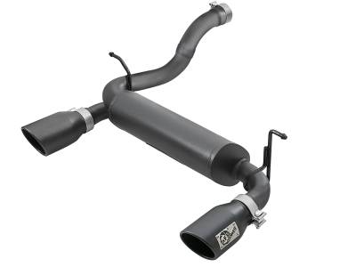aFe Power - aFe 49-48067-B Rebel 2.5" Axle-Back Exhaust System for 18-26 Wrangler JL L4/V6