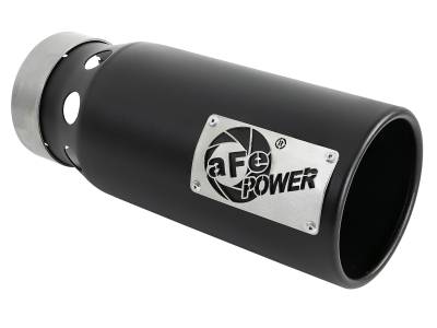 aFe Power - aFe 49T40501-B122 4" SS Intercooled Exhaust Tip 4" In x 5" Out 12" L Bolt-On