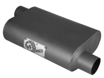 aFe Power - aFe 49M00003 2.5" Aluminized Steel Muffler 2.5" Inlet/Outlet 13"L/10"W/4H" Body