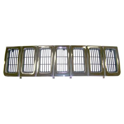 Crown Automotive Jeep Replacement - Crown Automotive 55055059 Chrome Grille Panel for 96-98 Jeep Grand Cherokee ZJ