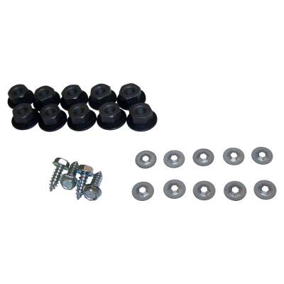 Crown Automotive Jeep Replacement - Crown Automotive 5AGRRKIT Fender Flare Hardware Kit for 84-94 Jeep Cherokee XJ