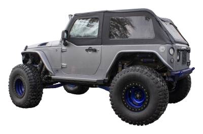 Crown Automotive Jeep Replacement - Crown Automotive BRT20035T Bowless Soft Top for 07-18 Jeep Wrangler JK 2DR