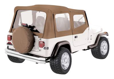 Crown Automotive Jeep Replacement - Crown Automotive CT20037 Complete Soft Top for 87-95 Jeep Wrangler YJ