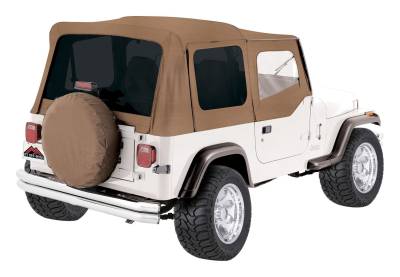 Crown Automotive Jeep Replacement - Crown Automotive CT20037T Complete Soft Top for 87-95 Jeep Wrangler YJ