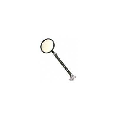 Rugged Ridge - Rugged Ridge 11001.01 Round Mirror w/Arm & Bracket Black for Willys & Jeeps