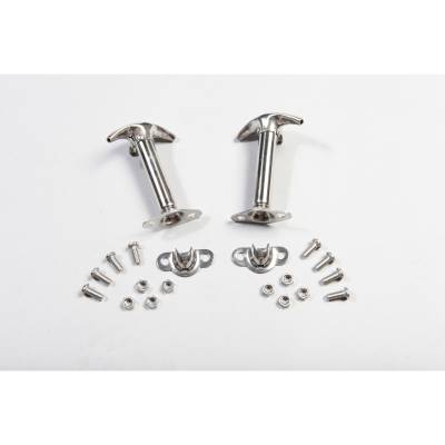 Rugged Ridge - Rugged Ridge 11116.01 Hood Catch Kit Stainless Steel for 41-95 Jeep CJ/Wrangler