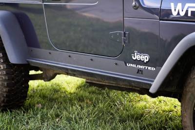 Rugged Ridge - Rugged Ridge 11504.16 Heavy Duty Side Rocker Guards for Wrangler Unlimited