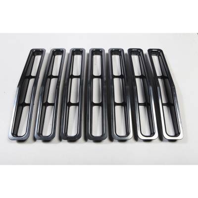 Rugged Ridge - Rugged Ridge 11306.04 Grille Inserts Black for Jeep Wrangler