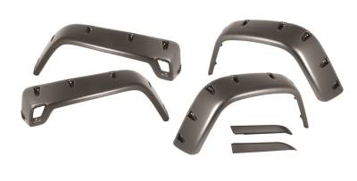 Rugged Ridge - Rugged Ridge 11630.10 6-Piece All Terrain Fender Flare Kit for Jeep Wrangler