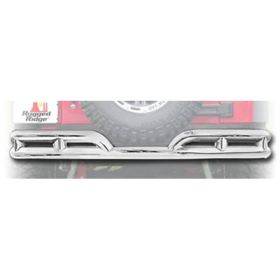 Rugged Ridge - Rugged Ridge 11573.10 Rear Double Tube Bumper 3" 07-18 Jeep Wrangler JK