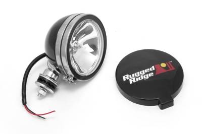 Rugged Ridge - Rugged Ridge 15207.01 6" Halogen Light Black Steel Housing