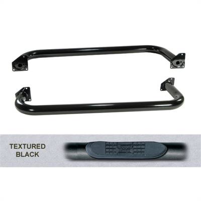 Outland Automotive - Outland 11591.03 3" Round Tube Side Steps Black for Jeep YJ Wrangler