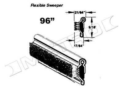 Metro Moulded Parts - Metro Moulded WC 7-96 Door Window Sweeper Seal for 59-60 Ford
