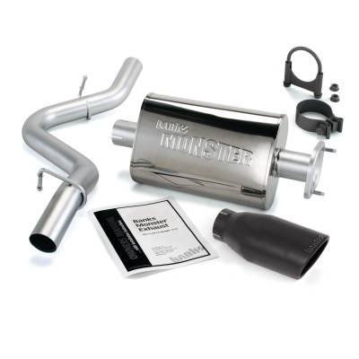 Banks Power - Banks Power 51313-B Monster 2.5" Exhaust w/Black Tip for 00-03 Jeep Wrangler TJ