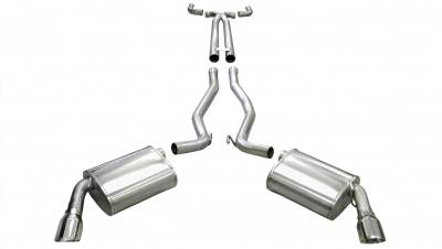 Corsa Performance - Corsa 14951 2.5" Dual Rear Exit Cat-Back w/XO-Pipe & w/4" Tips Chevy Camaro SS