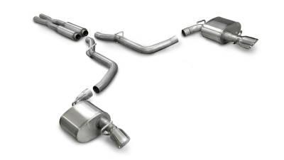 Corsa Performance - Corsa 14440 2.75" Cat-Back Single w/4.0" Tips for 05-10 Charger/300 6.1L