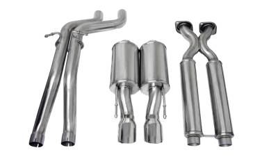 Corsa Performance - Corsa 14451 2.5" Cat-Back 4.0" Single Tips for 06-10 Grand Cherokee SRT-8 6.1L