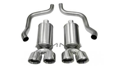 Corsa Performance - Corsa 14470 2.5" Axle-Back Exhaust w/3.5" Twin Tips for 09-13 Corvette C6